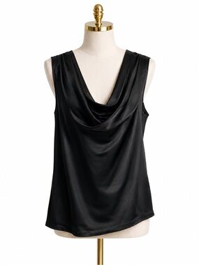 Ted Baker Black Sleeveless Cowl Neck Blouse